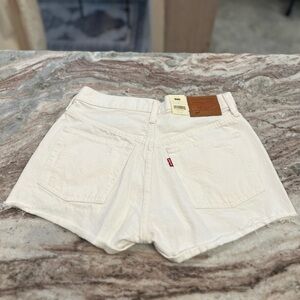 Levi’s Premium 501 Deconstructed White Denim Shorts 27